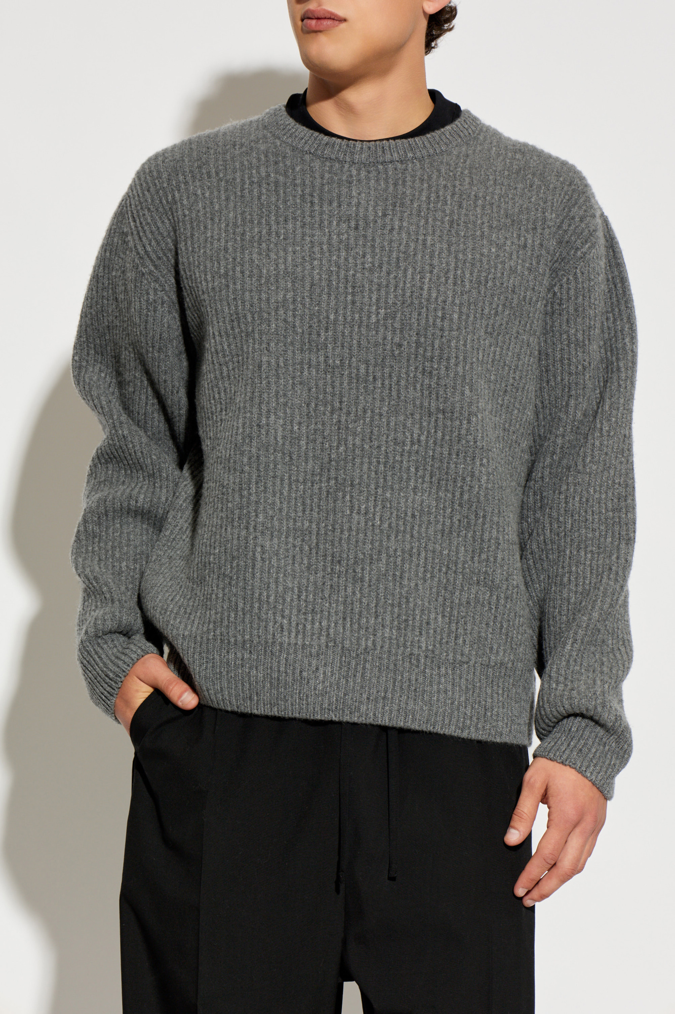 Grey Wool sweater with a crew neck JIL SANDER - Vitkac Canada